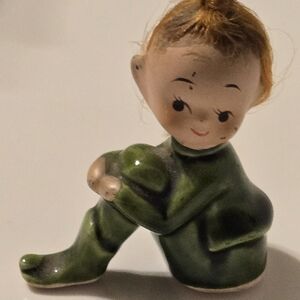 Elf Japan Vintage 50s Pixie Green Holiday Figurine